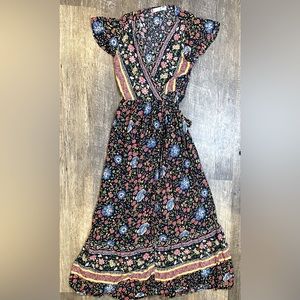 Floral Summer wrap dress